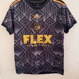 Adidas Kids LAFC Black and Gold Graphic Tee